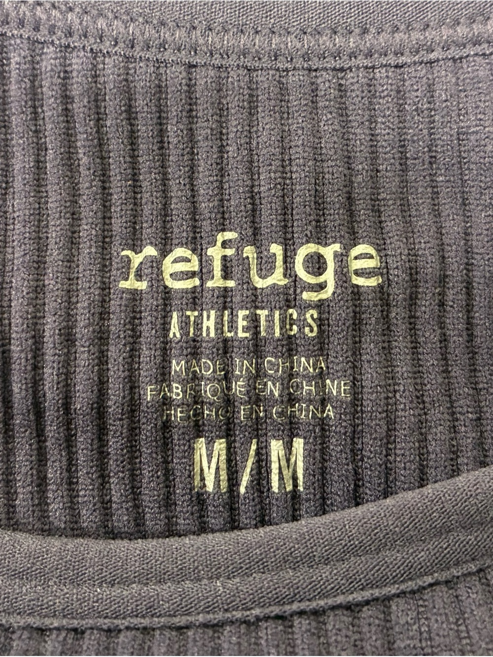 refuge Navy Ribbed Cropped Tank Top - Picture 6 of 7